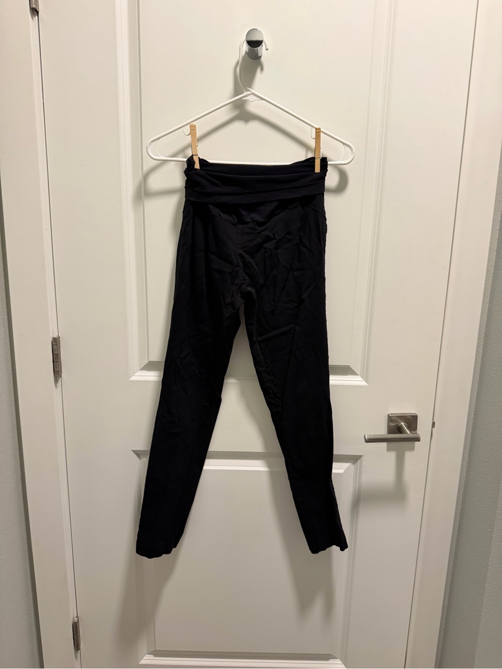 Maternity Black Fold-Over Waist Slacks